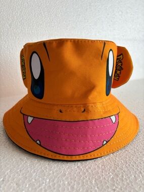 Pokemon Charmander Orange Bucket Hat Reversible Adult One Size Comicon Festival